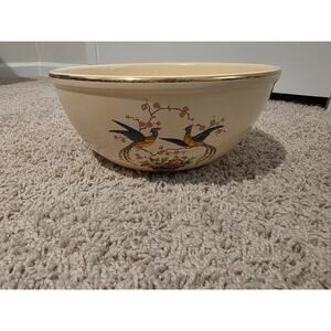 Homer Laughlin Ceramic Mixing Bowl "Birds Of Paradise"